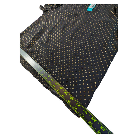 NWT Vince Camuto Womens Metallic Print Tulip Sleeve Blouse Xl Black Gold - Picture 3 of 6